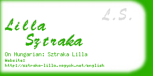 lilla sztraka business card